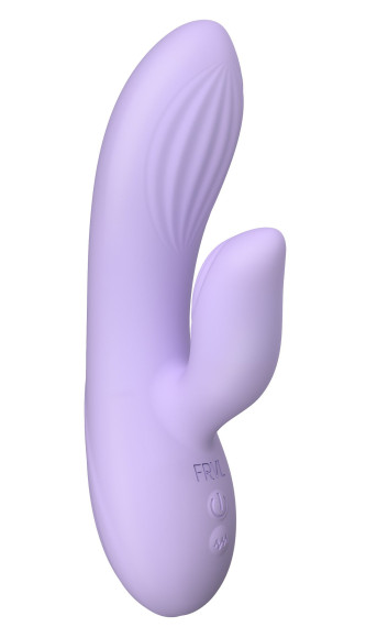 Сиреневый вибратор-кролик Hippo - 17 см.