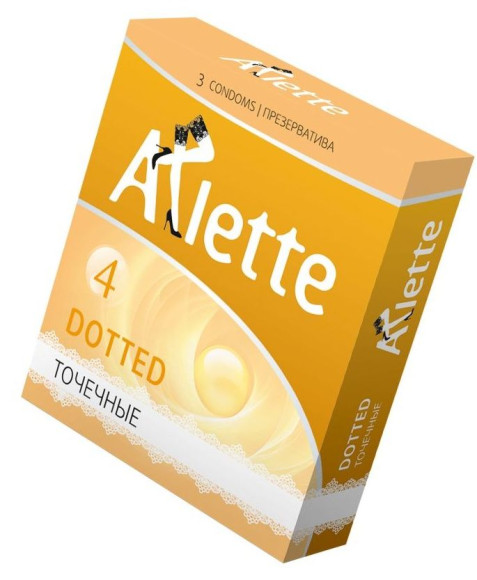Презервативы Arlette Dotted с точечной текстурой - 3 шт. Презервативы Arlette Dotted с точечной текстурой - 3 шт.