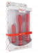 Набор красных вибраторов DIAMOND TRIPLE PLEASURE PACK