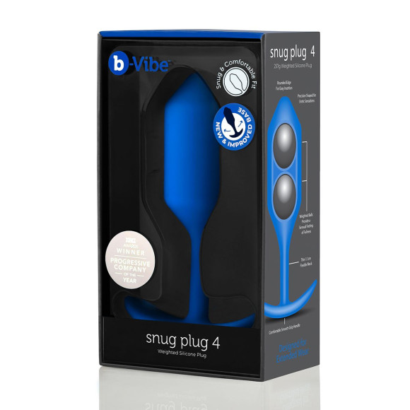 Синяя пробка для ношения Snug Plug 4 - 14,5 см. Синяя пробка для ношения Snug Plug 4 - 14,5 см.