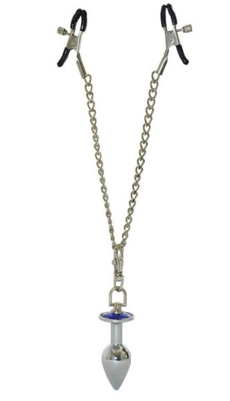 Зажимы для сосков с анальной пробкой Зажимы для сосков с анальной пробкой