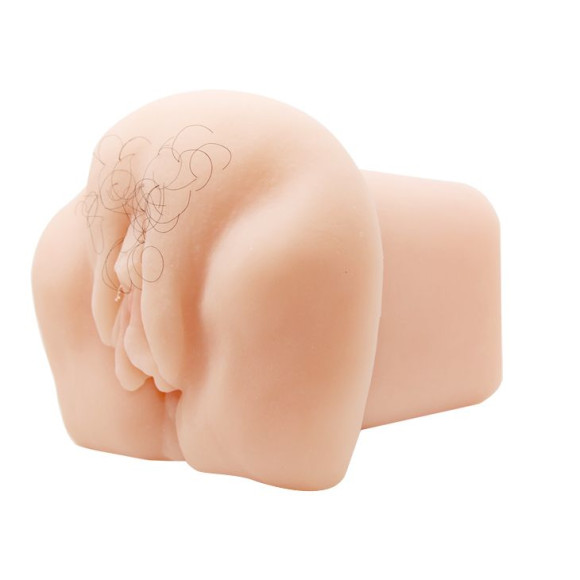 Телесный мастурбатор-вагина с оволосением и вибрацией Телесный мастурбатор-вагина с оволосением и вибрацией