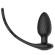 Черная анальная вибровтулка Tornado with Cock & Ball Rings с эрекционными кольцами