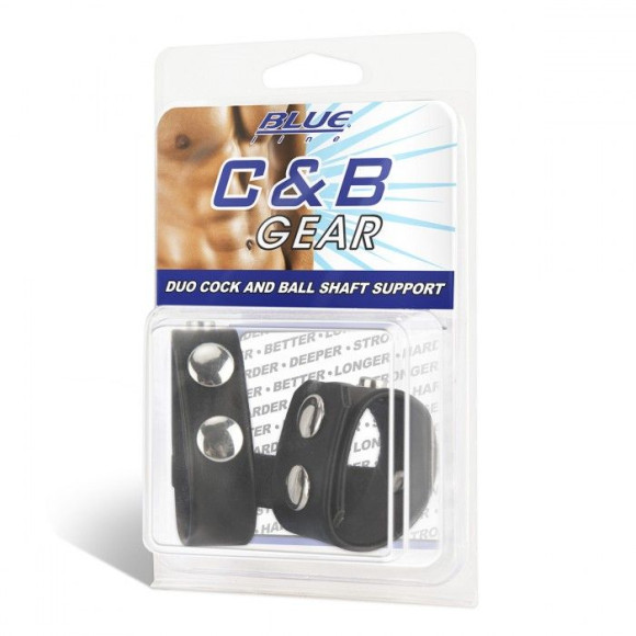 Двойной поддерживаюший ремень для пениса с заклепками Двойной поддерживаюший ремень для пениса с заклепками