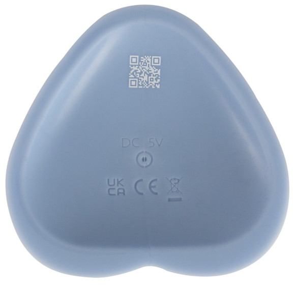 Голубой вибростимулятор на присоске Heart Guy - 17 см.