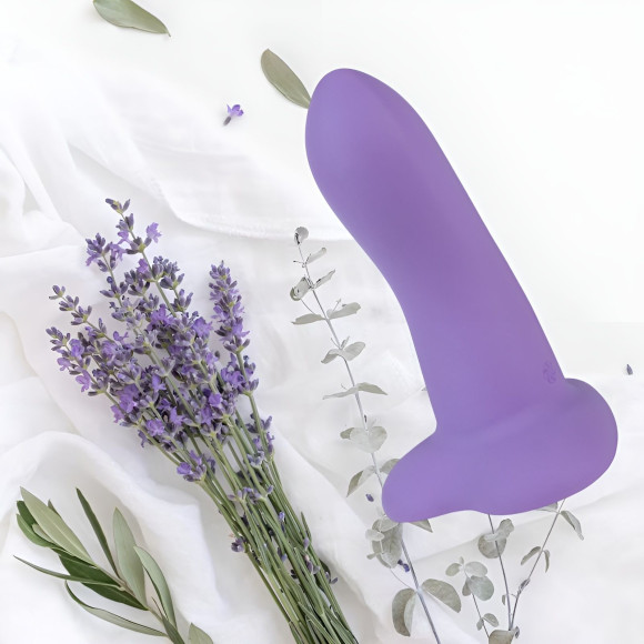 Фиолетовый нереалистичный дилдо Emotional Plus - 13 см.