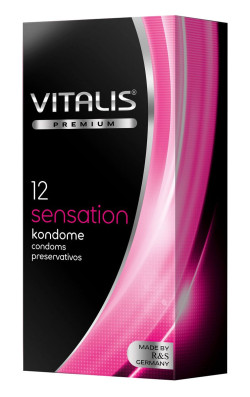 Презервативы VITALIS PREMIUM sensation с пупырышками и кольцами - 12 шт. Презервативы VITALIS PREMIUM sensation с пупырышками и кольцами - 12 шт.
