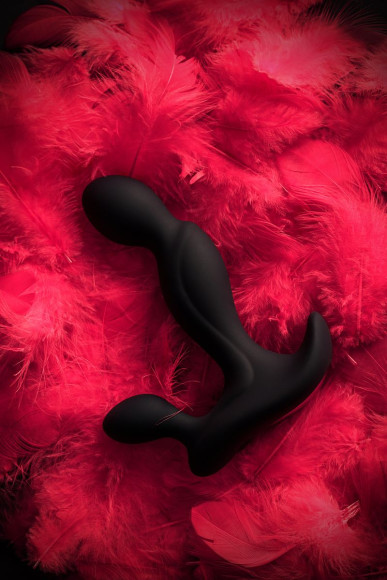 Черный вибромассажер простаты Vela - 12 см. Черный вибромассажер простаты Vela - 12 см.