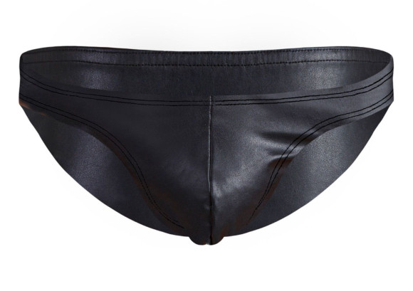 Черные эффектные мужские трусы-слипы Черные эффектные мужские трусы-слипы