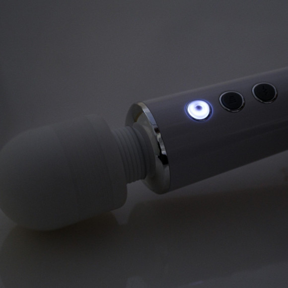 Белый жезловый вибромассажёр Wand Massager - 19 см.