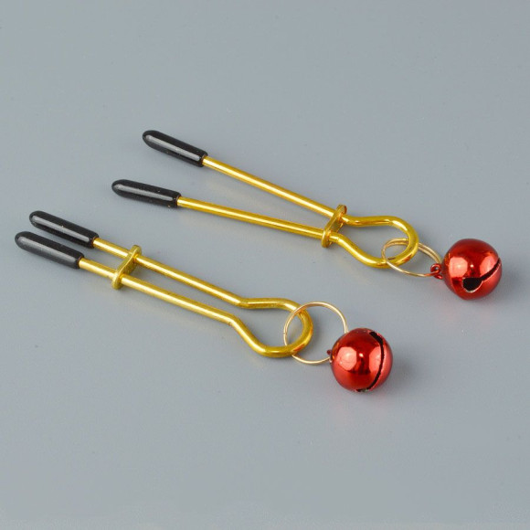 Золотистые зажимы с колокольчиками Gold Золотистые зажимы с колокольчиками Gold