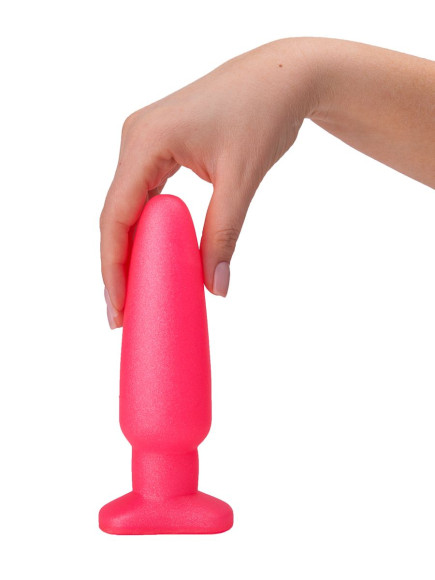 Гладкий розовый анальный плаг - 18,5 см. Гладкий розовый анальный плаг - 18,5 см.