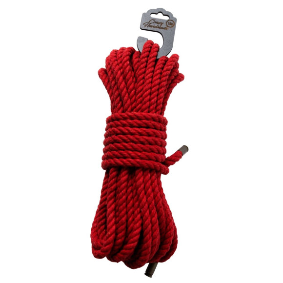 Красная хлопковая веревка для шибари - 15 м. Красная хлопковая веревка для шибари - 15 м.