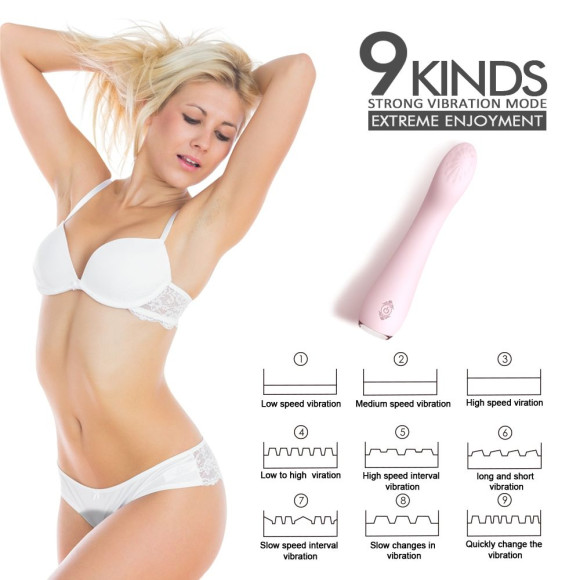 Нежно-розовый вибратор LISA с рельефной головкой - 19,3 см. Нежно-розовый вибратор LISA с рельефной головкой - 19,3 см.