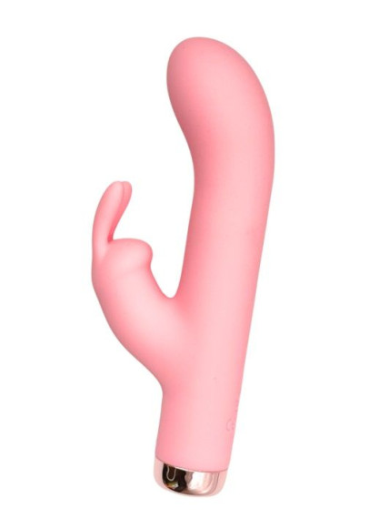 Розовый силиконовый вибратор-кролик - 16,5 см. Розовый силиконовый вибратор-кролик - 16,5 см.