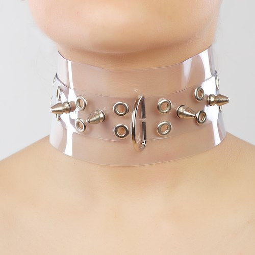 Прозрачный ошейник с шипами Прозрачный ошейник с шипами