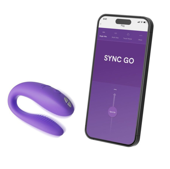 Фиолетовый вибромассажер для пар We-Vibe Sync Go Фиолетовый вибромассажер для пар We-Vibe Sync Go