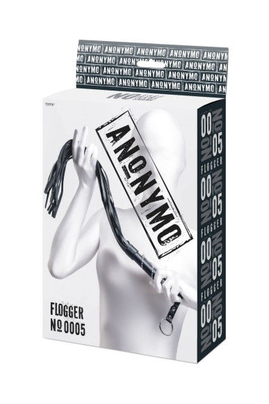 Черный флоггер Anonymo - 64 см. Черный флоггер Anonymo - 64 см.