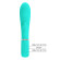 Бирюзовый вибратор-кролик с рёбрышками Prescott - 20 см.