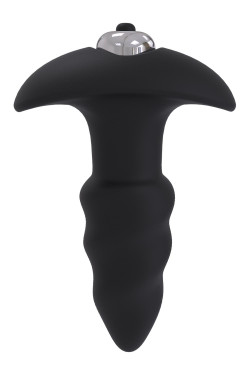 Черная анальная вибровтулка SINGLE SPEED LOVE ARROW PLUG - 9 см.