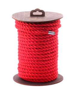 Красная хлопковая веревка для шибари на катушке - 10 м. Красная хлопковая веревка для шибари на катушке - 10 м.