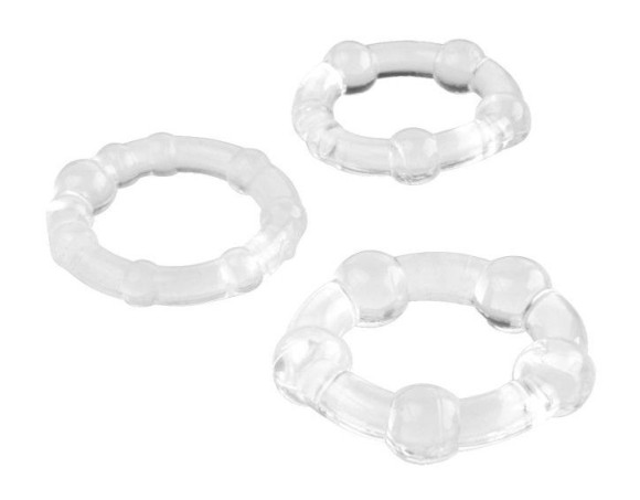 Набор из 3 прозрачных эрекционных колец «Штучки-Дрючки» Набор из 3 прозрачных эрекционных колец «Штучки-Дрючки»