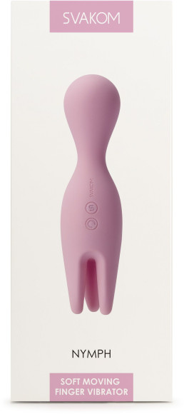 Розовый универсальный вибратор Nymph с подвижными  щупальцами 