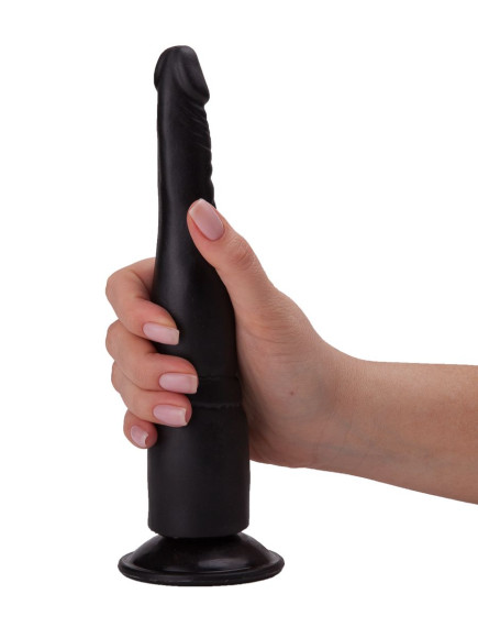 Чёрный анальный фаллоимитатор на подошве-присоске - 18,5 см. Чёрный анальный фаллоимитатор на подошве-присоске - 18,5 см.