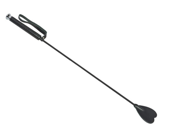 Чёрный стек с шлепком-сердечком - 60 см. Чёрный стек с шлепком-сердечком - 60 см.