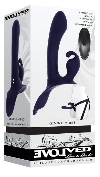 Женский страпон с вибрацией Giving Vibes Женский страпон с вибрацией Giving Vibes