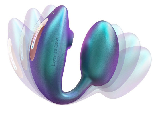 Бирюзовый вибратор для пар Wonderlover Бирюзовый вибратор для пар Wonderlover