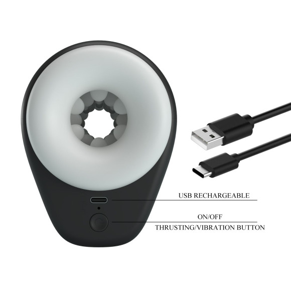 Черный автоматический вибромастурбатор Dj Girl Черный автоматический вибромастурбатор Dj Girl