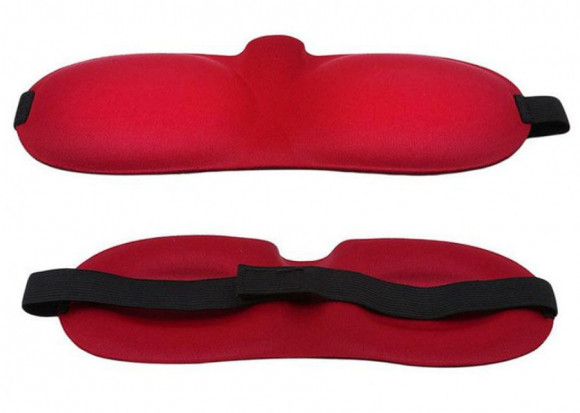 Красная глухая маска на резинке