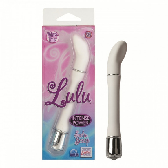 Белый вибратор Lulu Satin Scoop Vibe - 15,5 см.