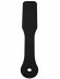 Черная гладкая силиконовая шлепалка - 33 см.