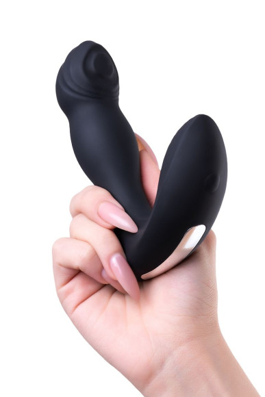 Черный вибростимулятор простаты Mounto с пультом ДУ - 12,5 см. Черный вибростимулятор простаты Mounto с пультом ДУ - 12,5 см.
