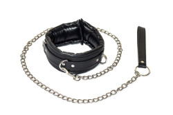 Черный ошейник Fetish с поводком Черный ошейник Fetish с поводком