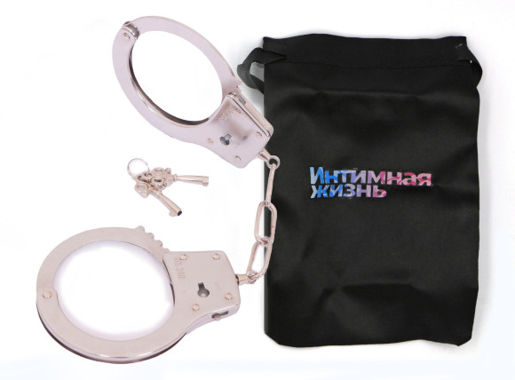 Классические металлические наручники с ключиками Классические металлические наручники с ключиками