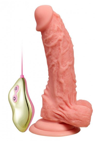 Телесный ротатор-реалистик Heating Brian - 18,5 см.