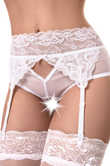 Эротические кружевные трусики-пояс c высокой посадкой Iveta Эротические кружевные трусики-пояс c высокой посадкой Iveta