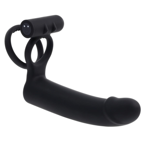 Черная вибронасадка для двойного проникновения Full Swing