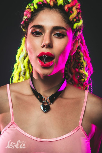 Черный ошейник Utopia с замком и ключиком Черный ошейник Utopia с замком и ключиком