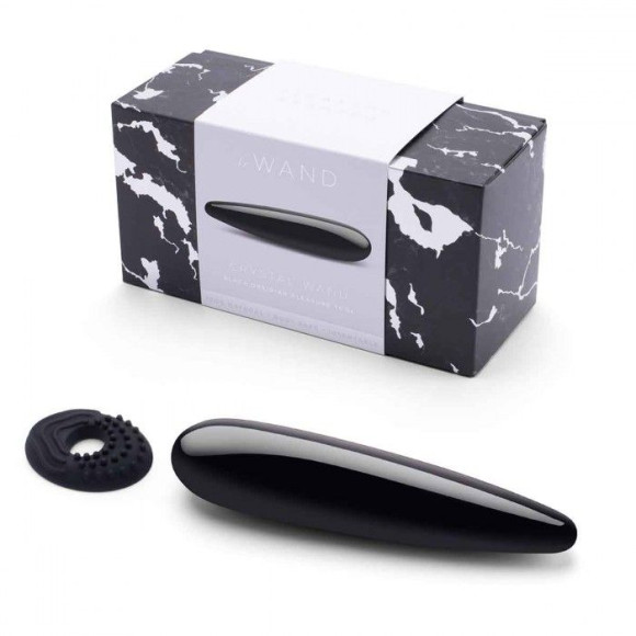Массажер Le Wand Crystal Wand из черного обсидиана Массажер Le Wand Crystal Wand из черного обсидиана