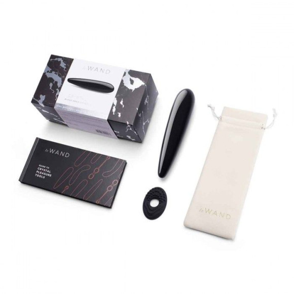 Массажер Le Wand Crystal Wand из черного обсидиана Массажер Le Wand Crystal Wand из черного обсидиана