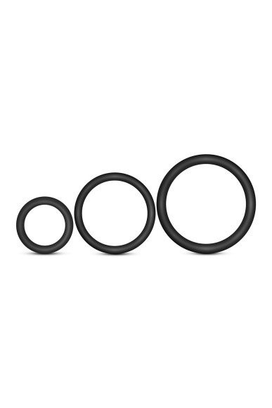 Набор из 3 черных эрекционных колец Cock Ring Set Набор из 3 черных эрекционных колец Cock Ring Set