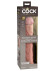 Телесный фаллоимитатор-реалистик King Cock Ellite Dual Density - 28 см.
